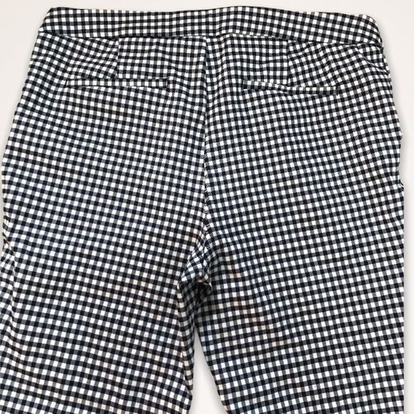 CYNTHIA ROWLEY Check Print Stretch Ankle Pants - Picture 5 of 8